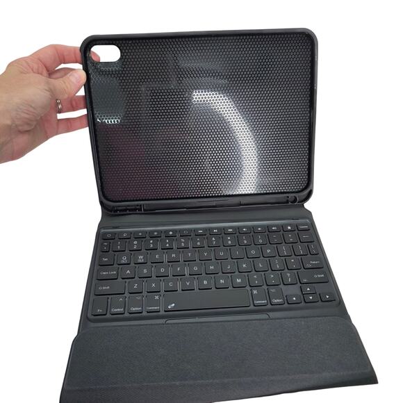 Black Case with Keyboard for iPad11th/10th Gen 2025/2022 7 Color Backlight - Picture 1 of 10